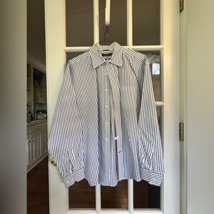 Nautica Wrinkle Resistant Striped Button Up